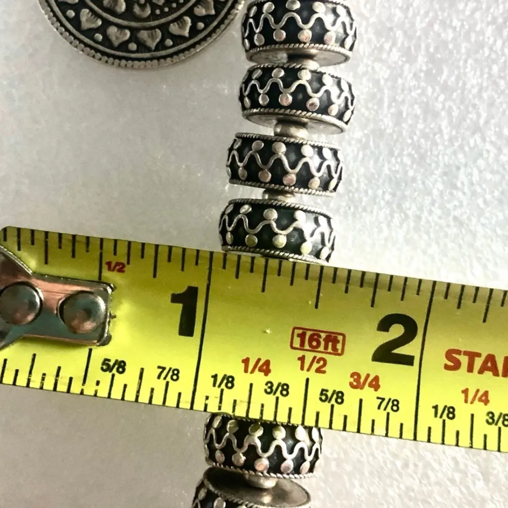 SILPADA Sterling Silver Oversized Oxidized B2BS ROTTEN Stretch Bracelet - Image 7