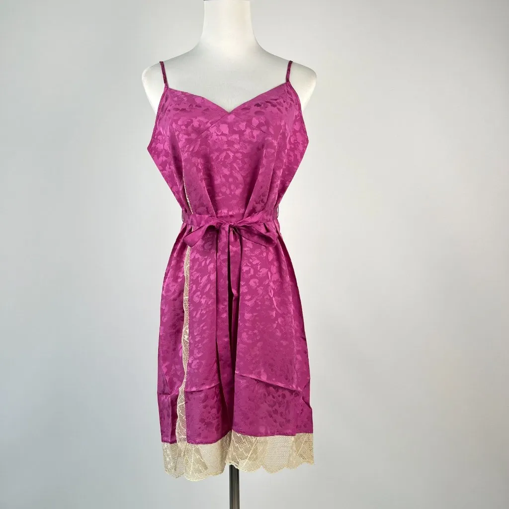 $498 ZADIG&VOLTAIRE Reglisse Silk Lace Pink Mini Dress Size M - Image 2