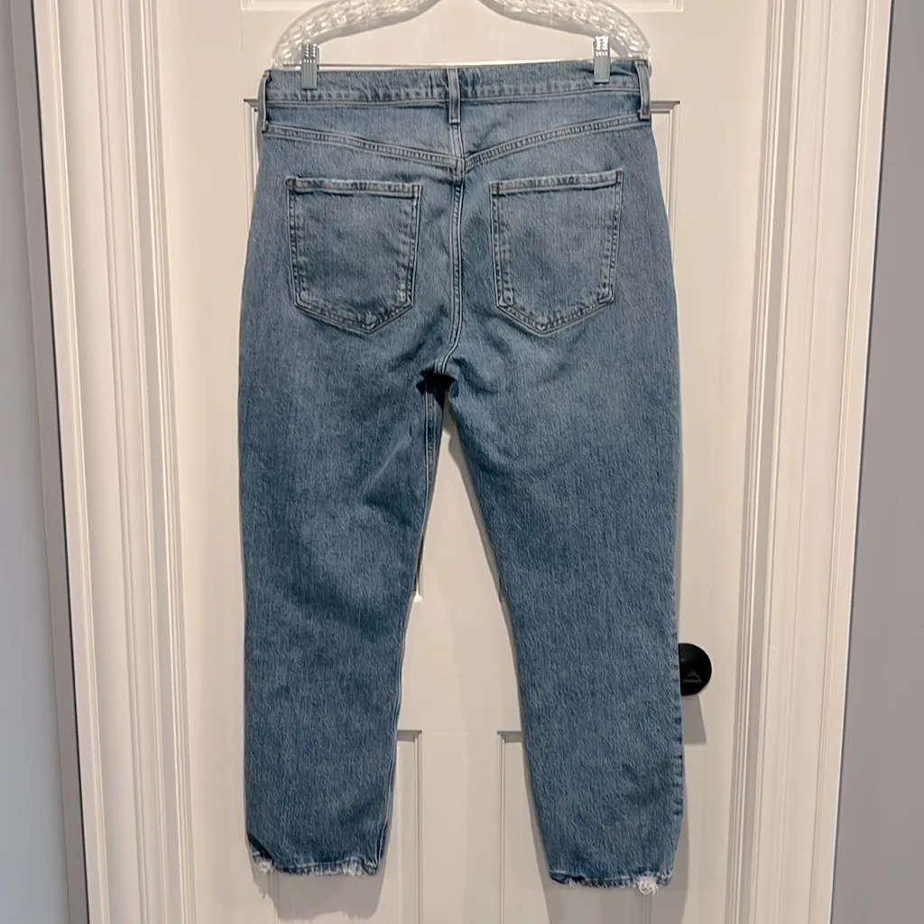 Agolde Riley Long High Rise Straight Jeans Size 31 Quiver Slim Straight Leg - Image 6