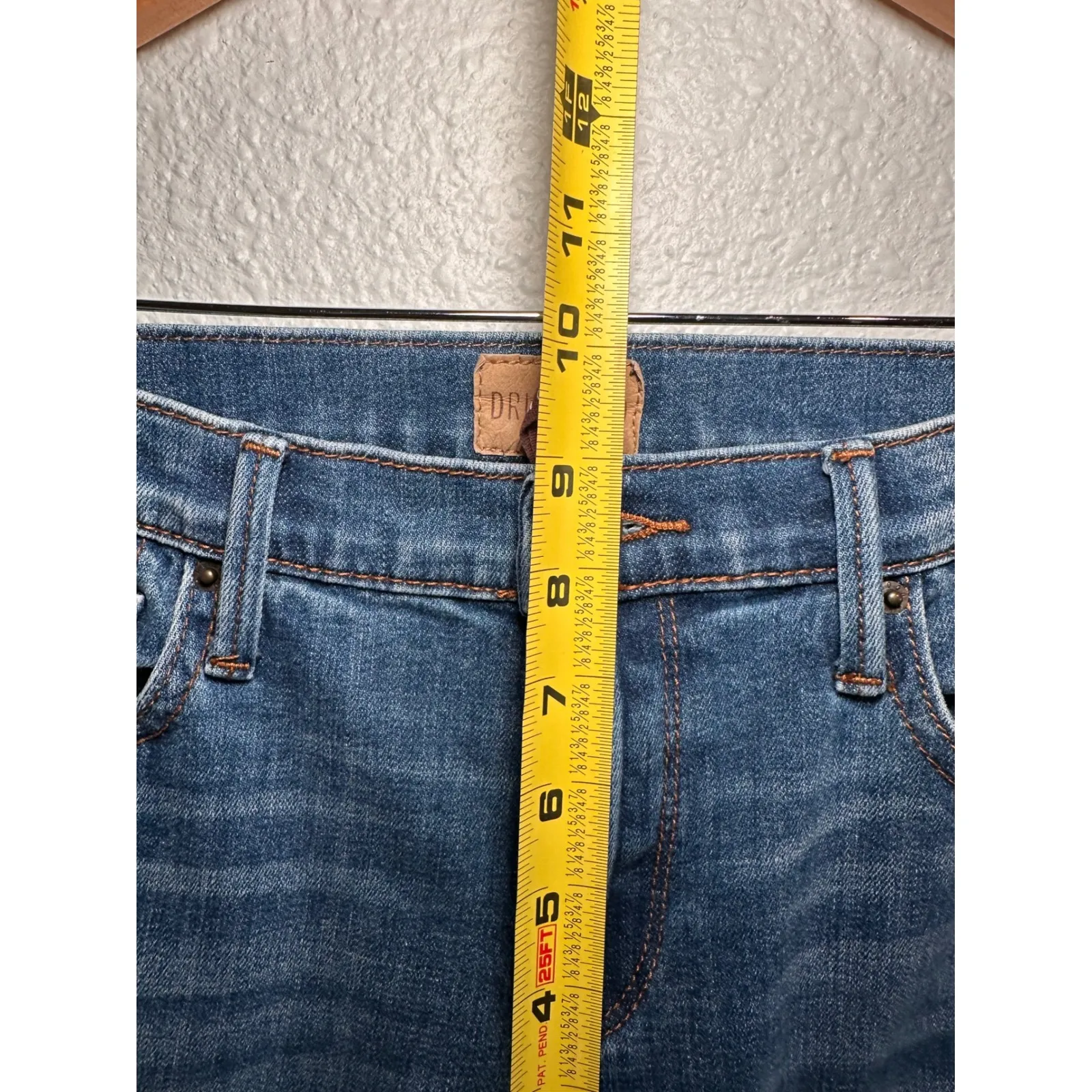 Driftwood Marilyn Jeans Blue Wash Embroidered Side Classic Fit Women's Size 27 - Image 7