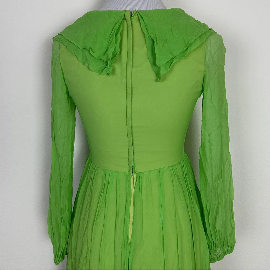VINTAGE Bright Green Dress - Image 4