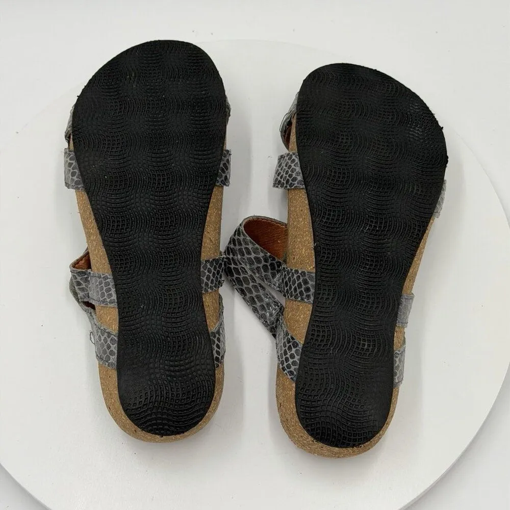 Taos Women’s Snake Embossed Leather Audition Strappy Sandals Shoes Size 6 - Image 7