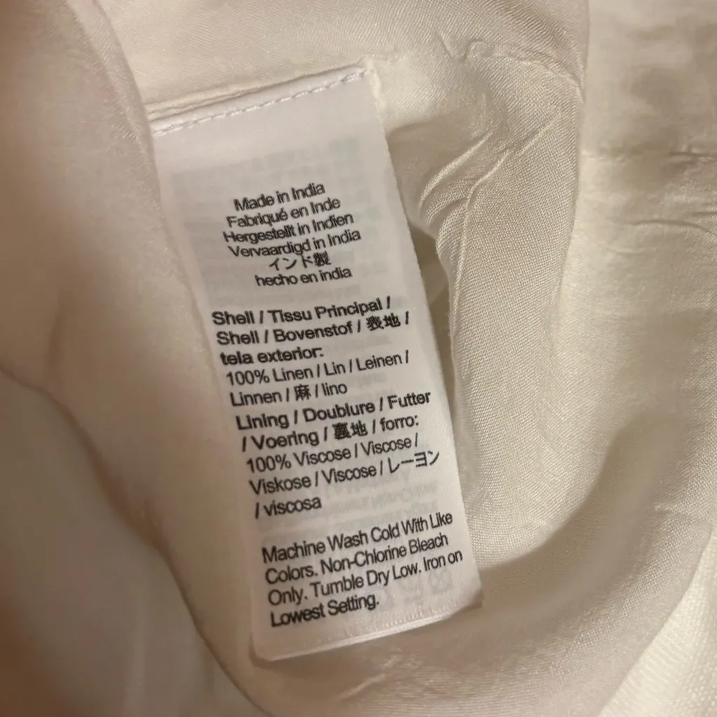 J. Crew golden button linen shift dress in white - Image 8