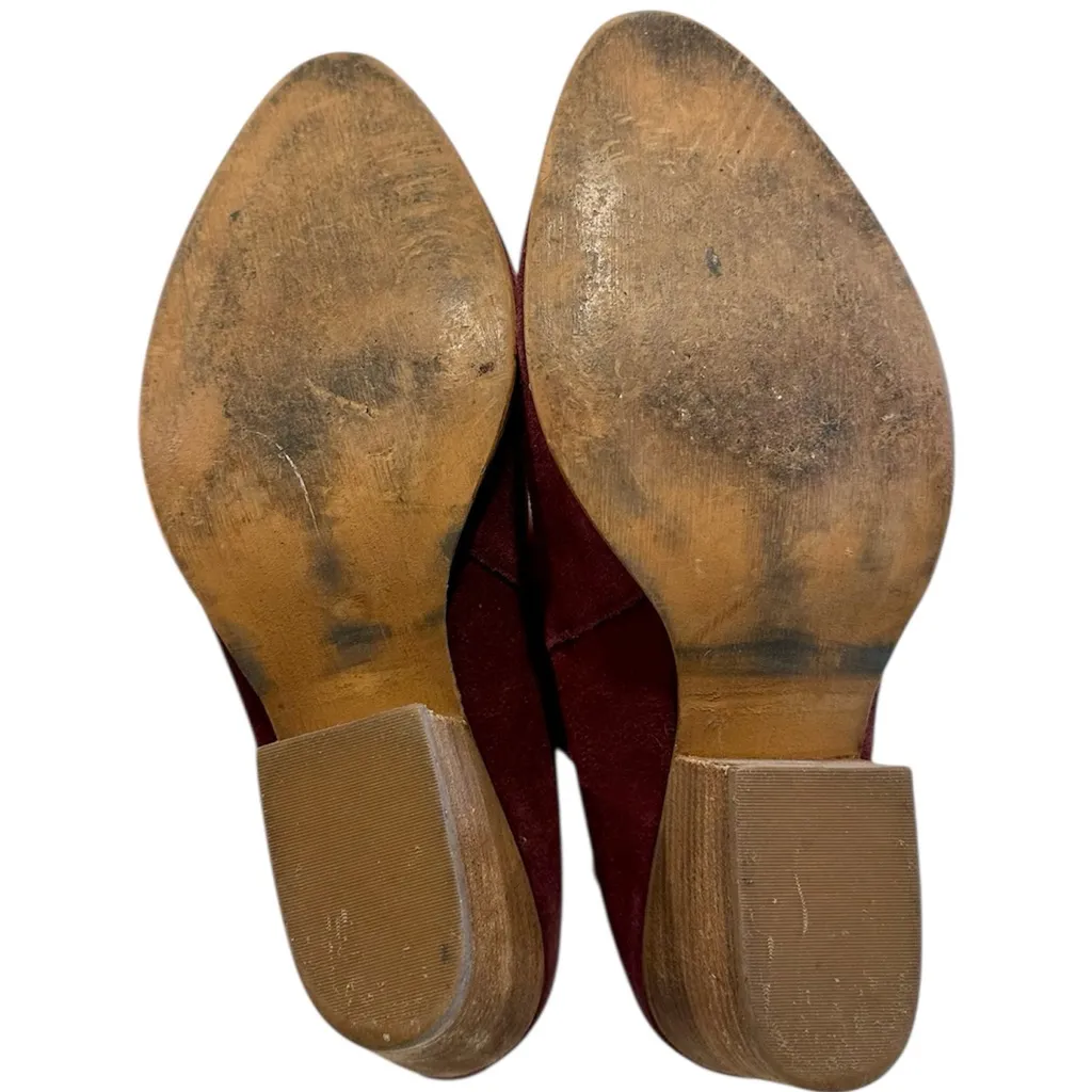Crown Vintage Maroon Ankle Booties - Image 8