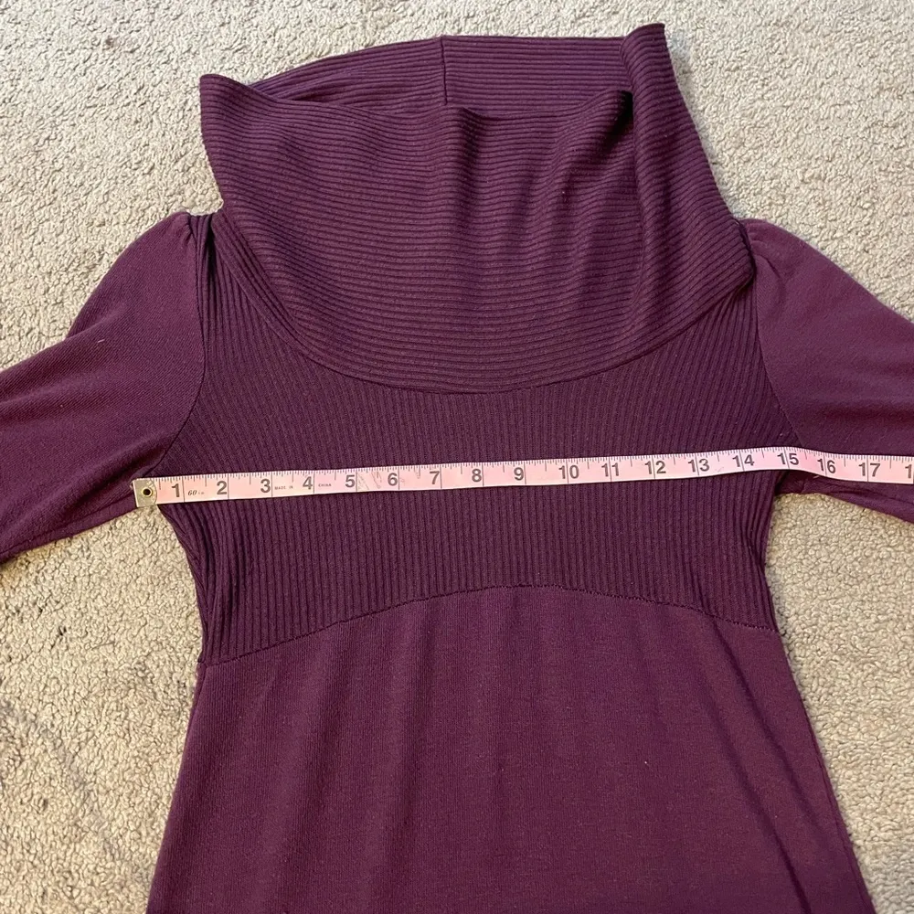 Can’t Miss | Deep Purple Ribbed Mini Sweater Dress | Size Medium - Image 10