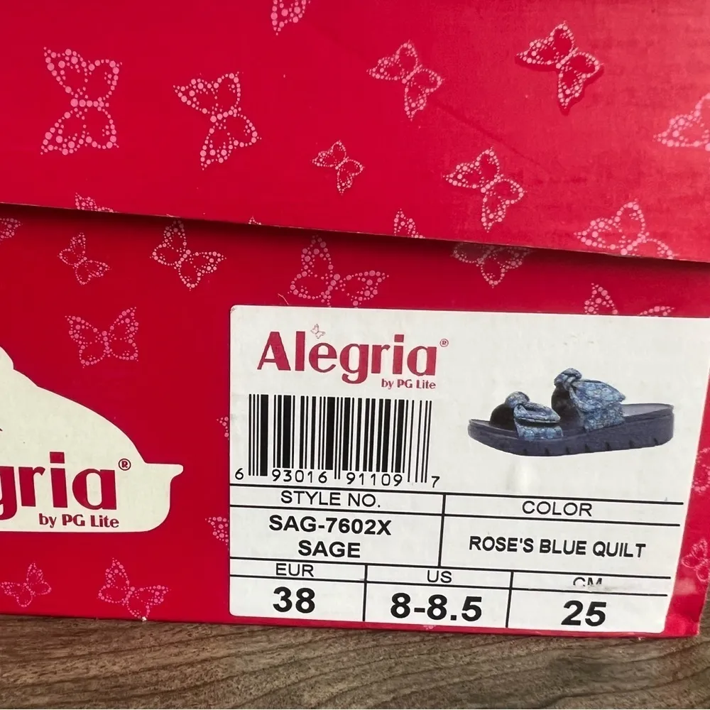 Alegria Sage Rose's Blue Quilt Women's Slide Size 38 aka 8-8.5 #B1676 - Image 2
