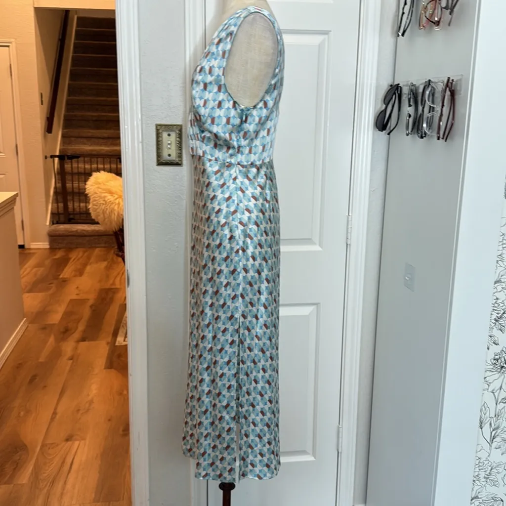 Equipment Femme Janina silk midi dress size slit - Image 10