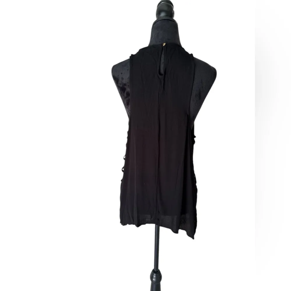 Love 21 NWT Black Sleeveless High-Neck Top with Side Lace-Up Detail - XS - Image 5