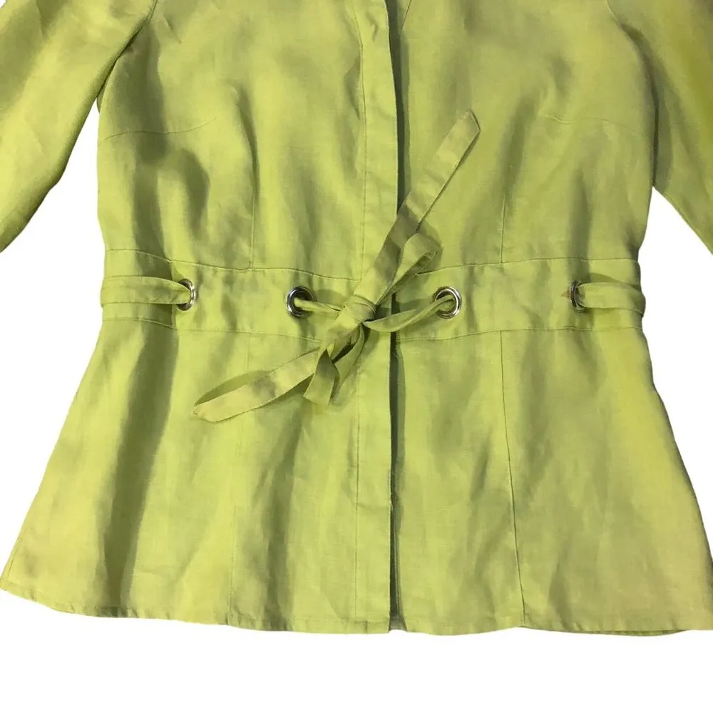 Saint Tropez West Blouse Womens M Used 100% Linen - Image 10