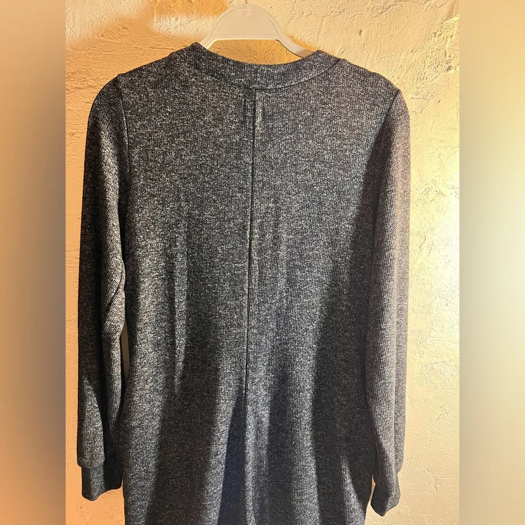 GAP Charcoal Knit Jumpsuit loose fit pockets cabin core loungewear athleisure SM - Image 9