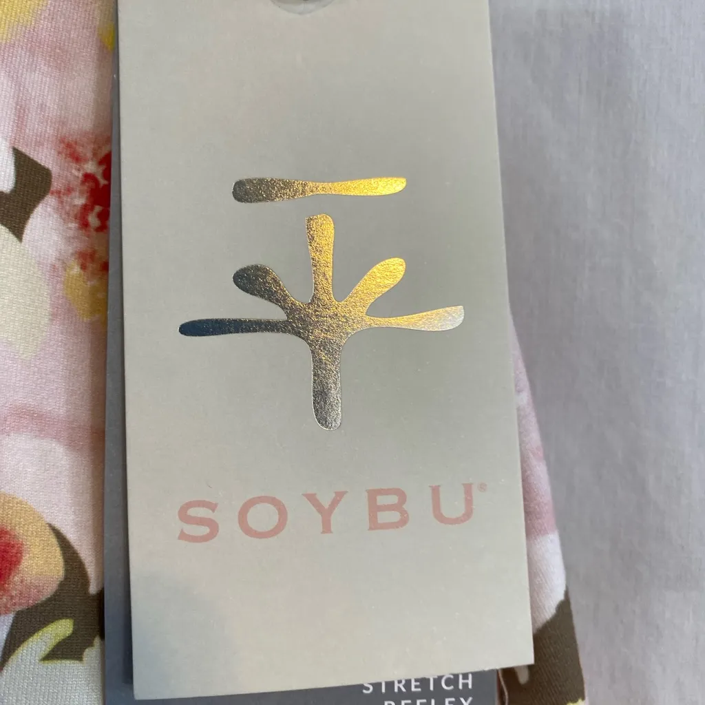 Floral SOYBU Skort with Pink and Yellow Blooms Size large NWT - Image 3