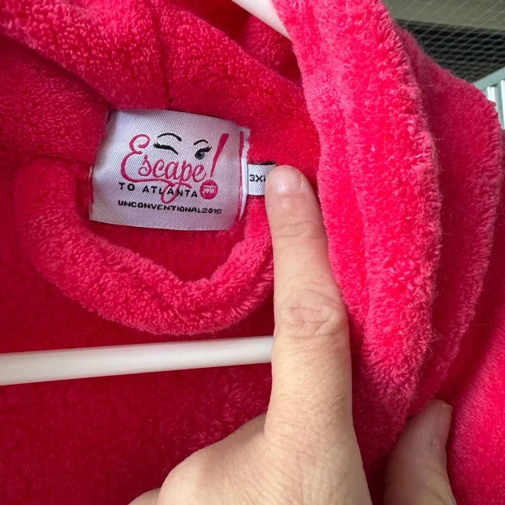 Perfectly Posh Pink Plush Robe Shawl Collar Size 3X - Image 3