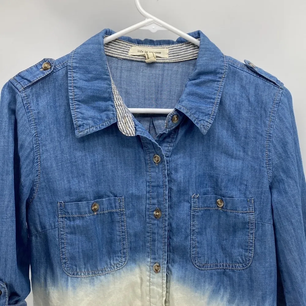 Life in Progress bleached ombré chambray button Down - Image 2