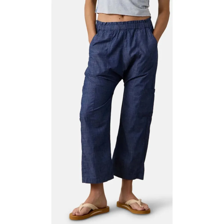 NSF Shailey Paperbag Waist Chambray Pants Women’s Size XS Blue - Image 3