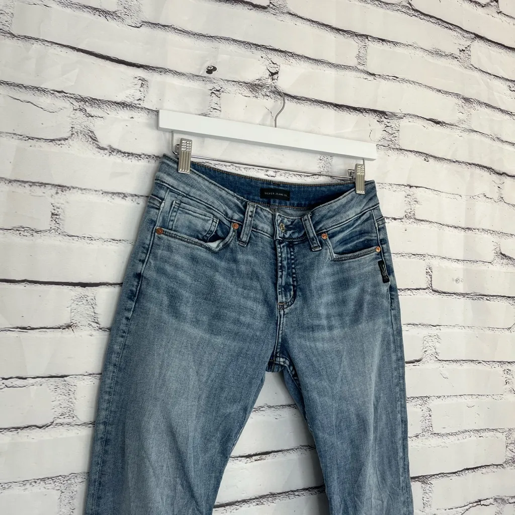 Silver Jeans Co Avery Skinny Women’s 26x29 Light Wash Stretch Denim Mid Rise Y2K - Image 3