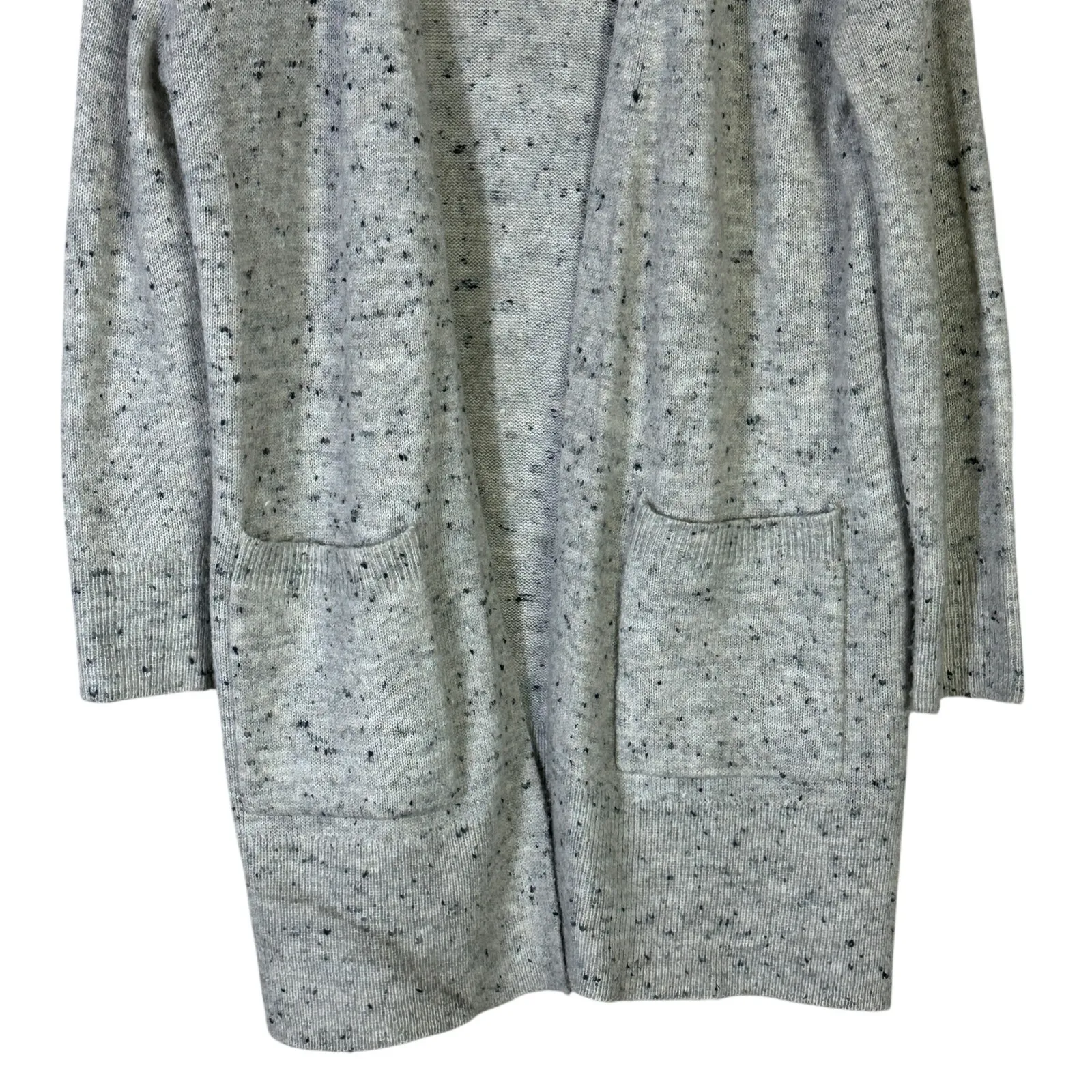 Madewell Donegal Kent Cardigan Sweater Womens S Gray Open Front Speckled Wool - Image 5
