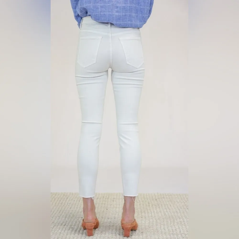Mother Jeans High Waisted Looker Ankle Pretty Just Strolled In The City Ivory 29 - Image 3