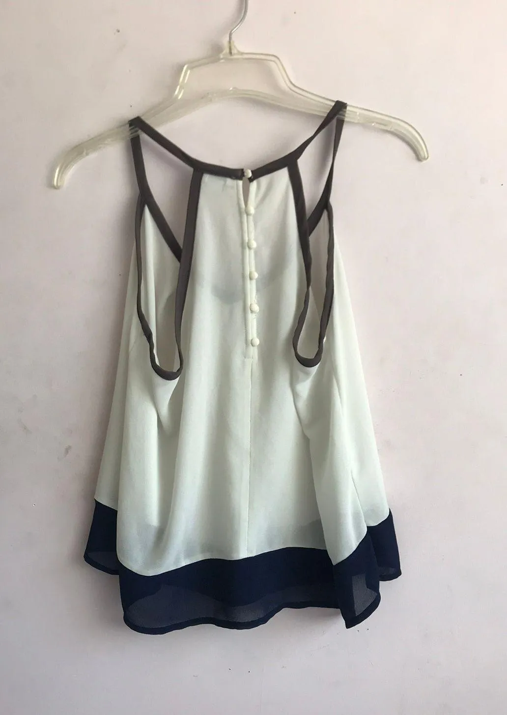 XXI Cream Button Detail Flowy Blouse - Image 2