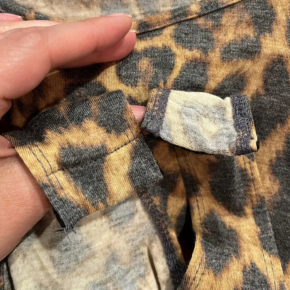 Tresics Leopard print bodysuit 3/4 sleeves S wild animal print spots - Image 5