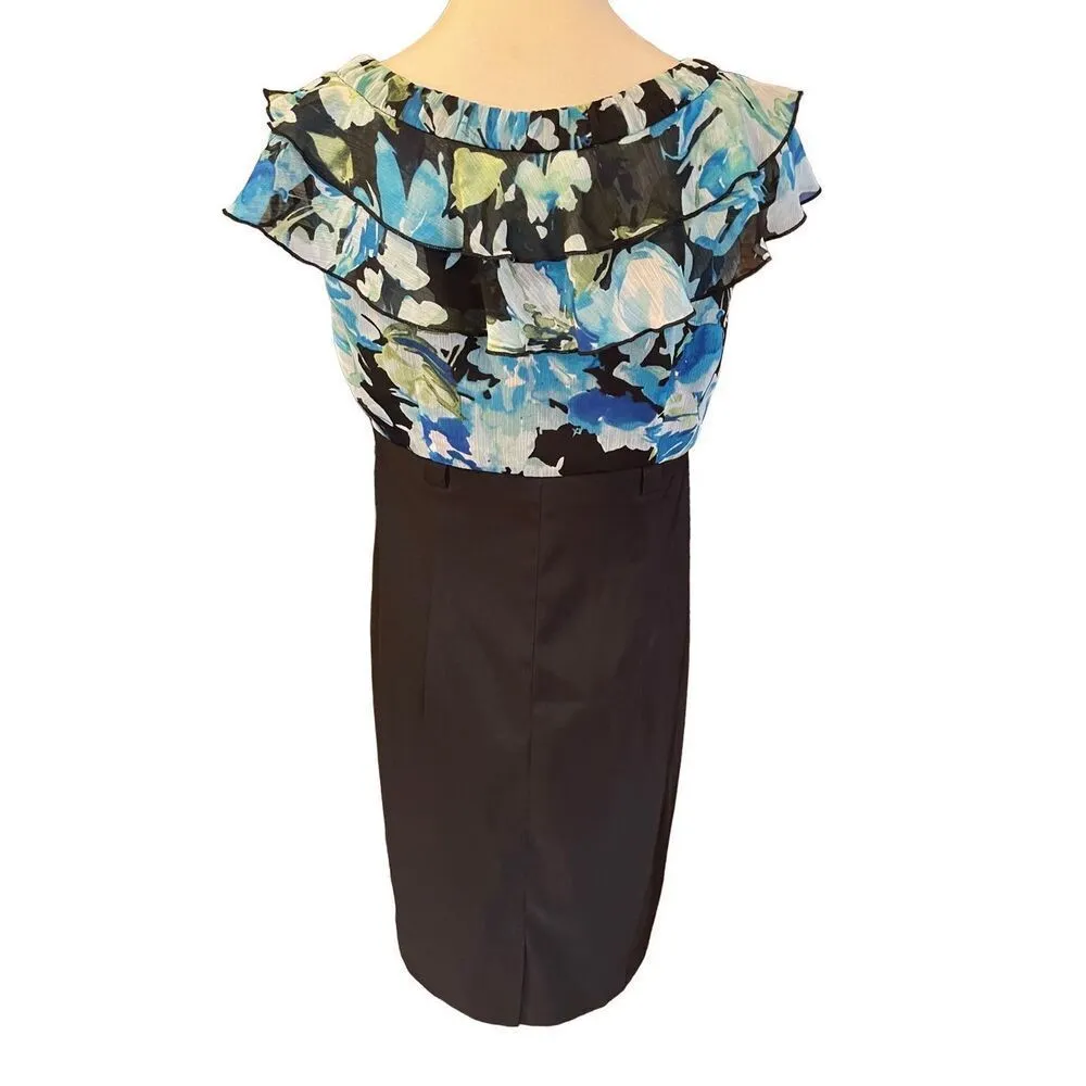 AB Studio Multi-Color Floral Design Dress Size 12-EUC - Image 11