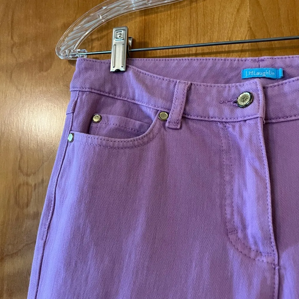 J McLaughlin Lilac Jeans Pants Skinny Leg Women’s Size 6 - Image 4