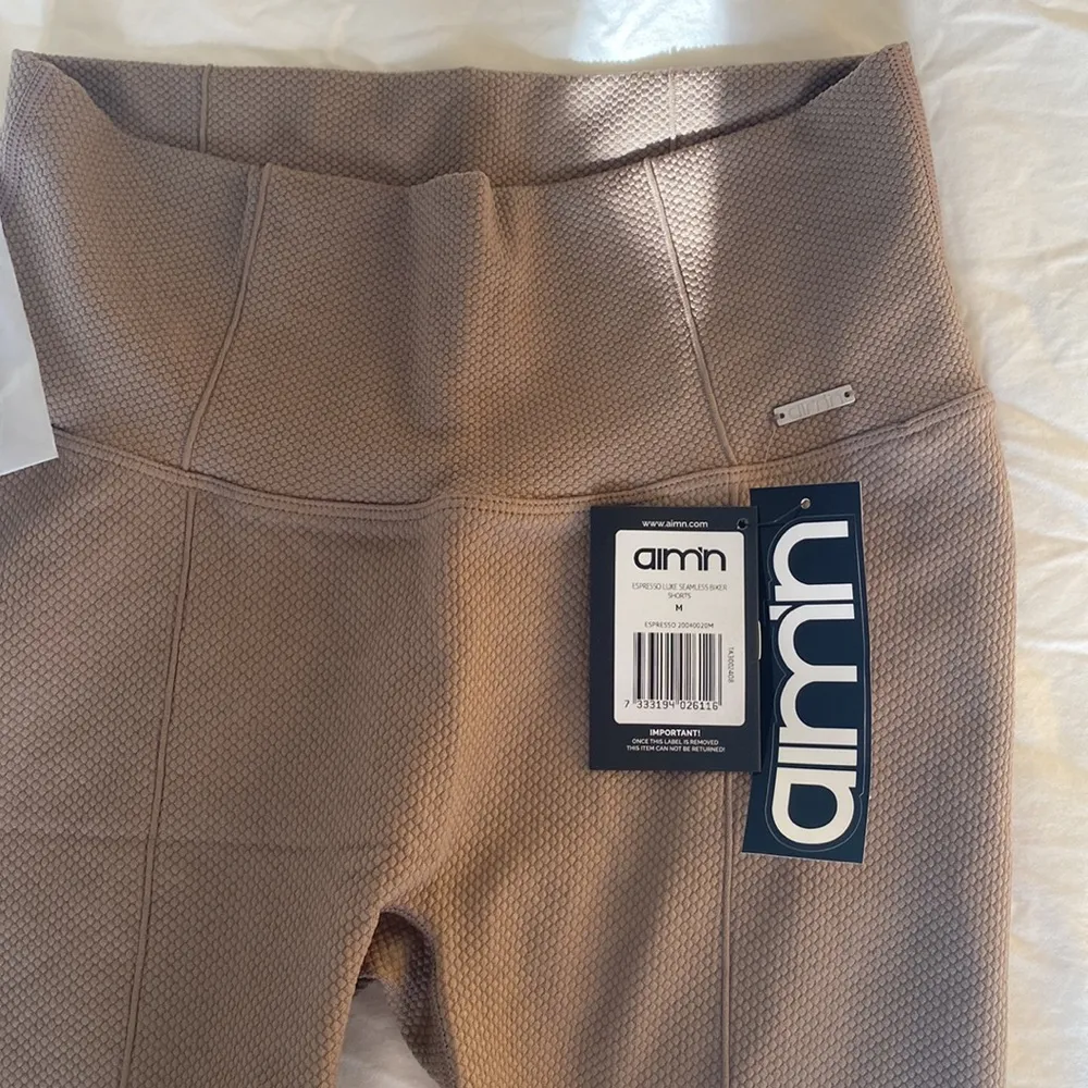NWT Aimn Espeesso Luxe Seamless biker shorts size M Brown Size M - Image 2