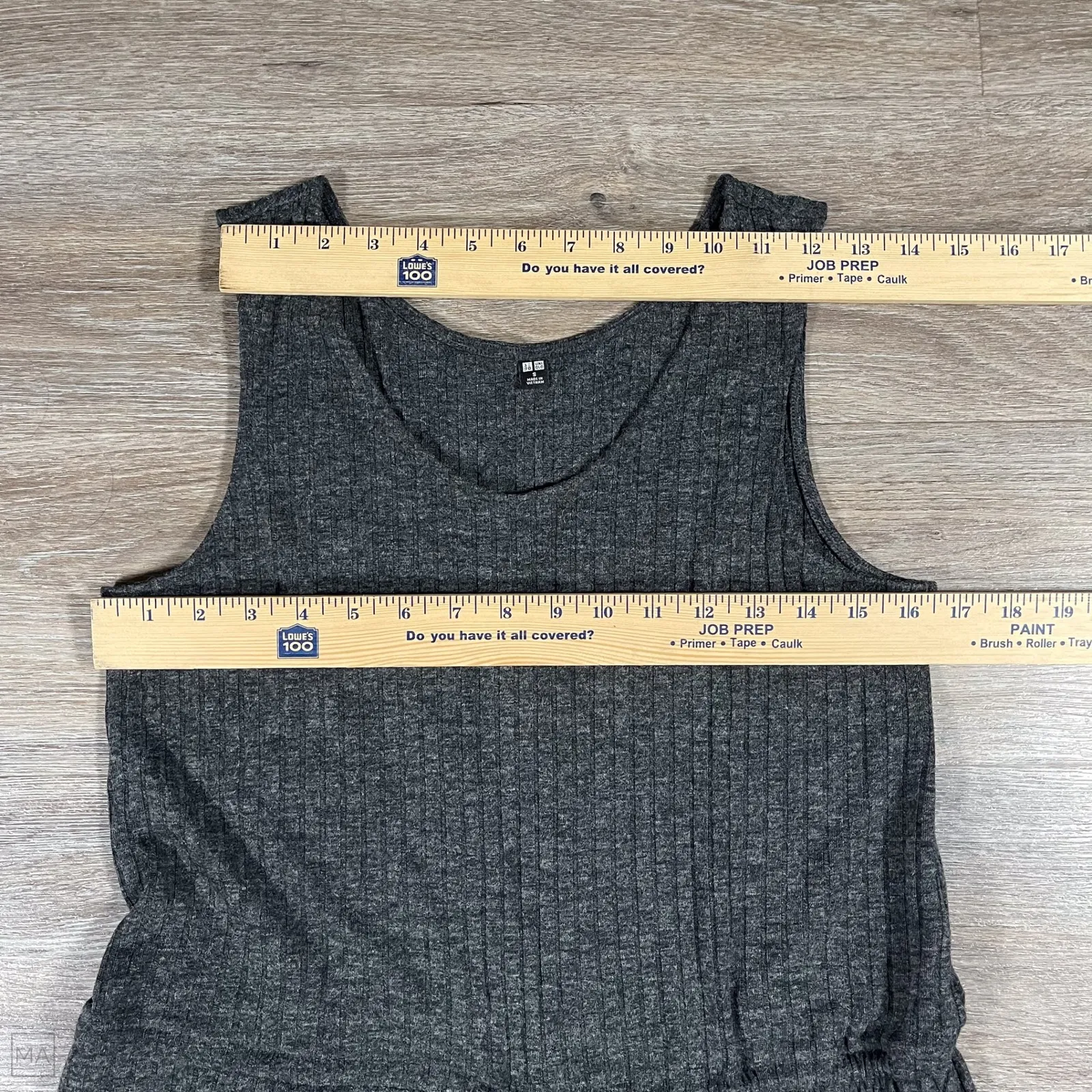 Uniqlo Women's Jumpsuit Ribbed Sleeveless Tie Waist Casual Flowy S Gray - Image 3