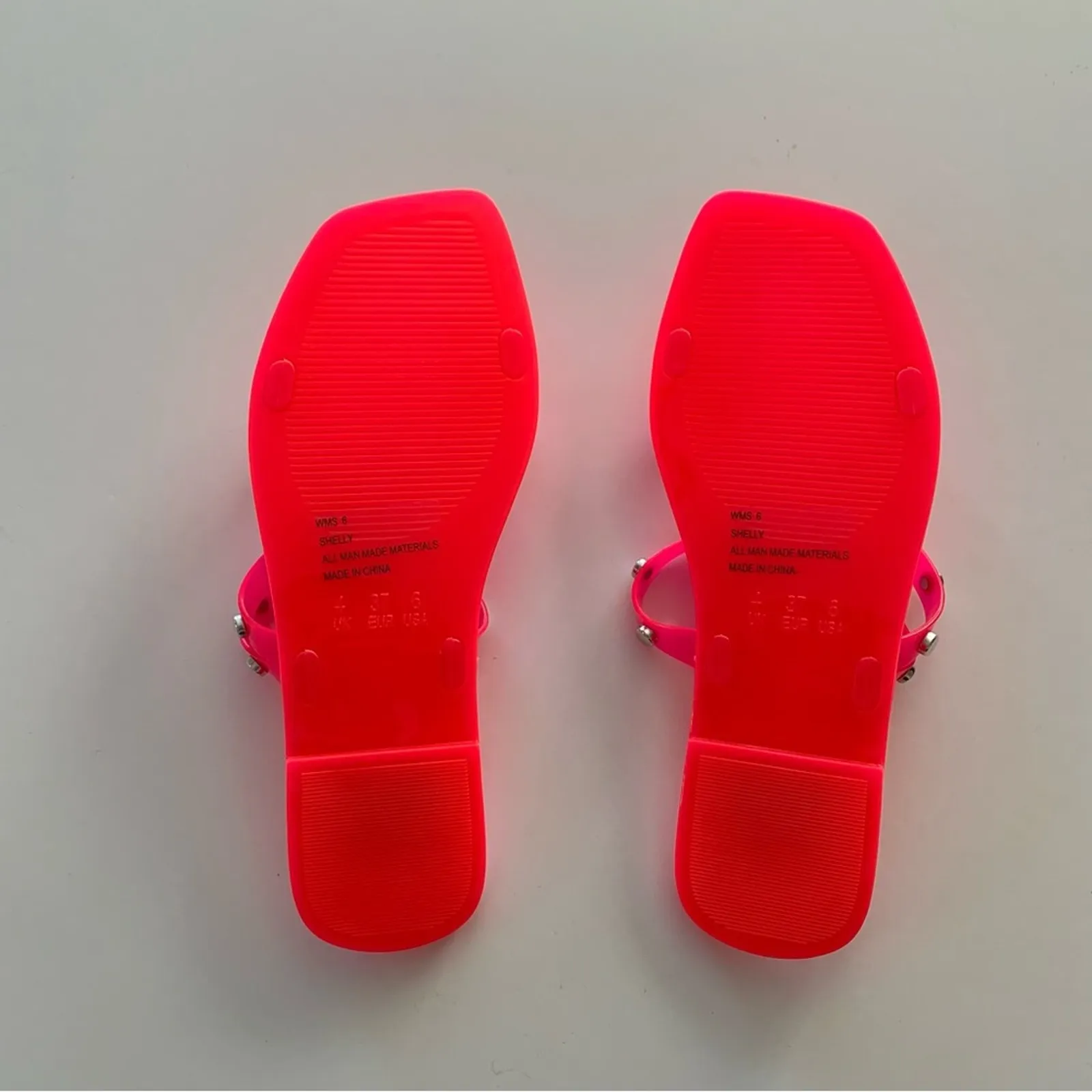 DV by Dolce Vita Hot Pink Shelly Studded Jelly Slip On Open Toe Sandals Size 6 - Image 3