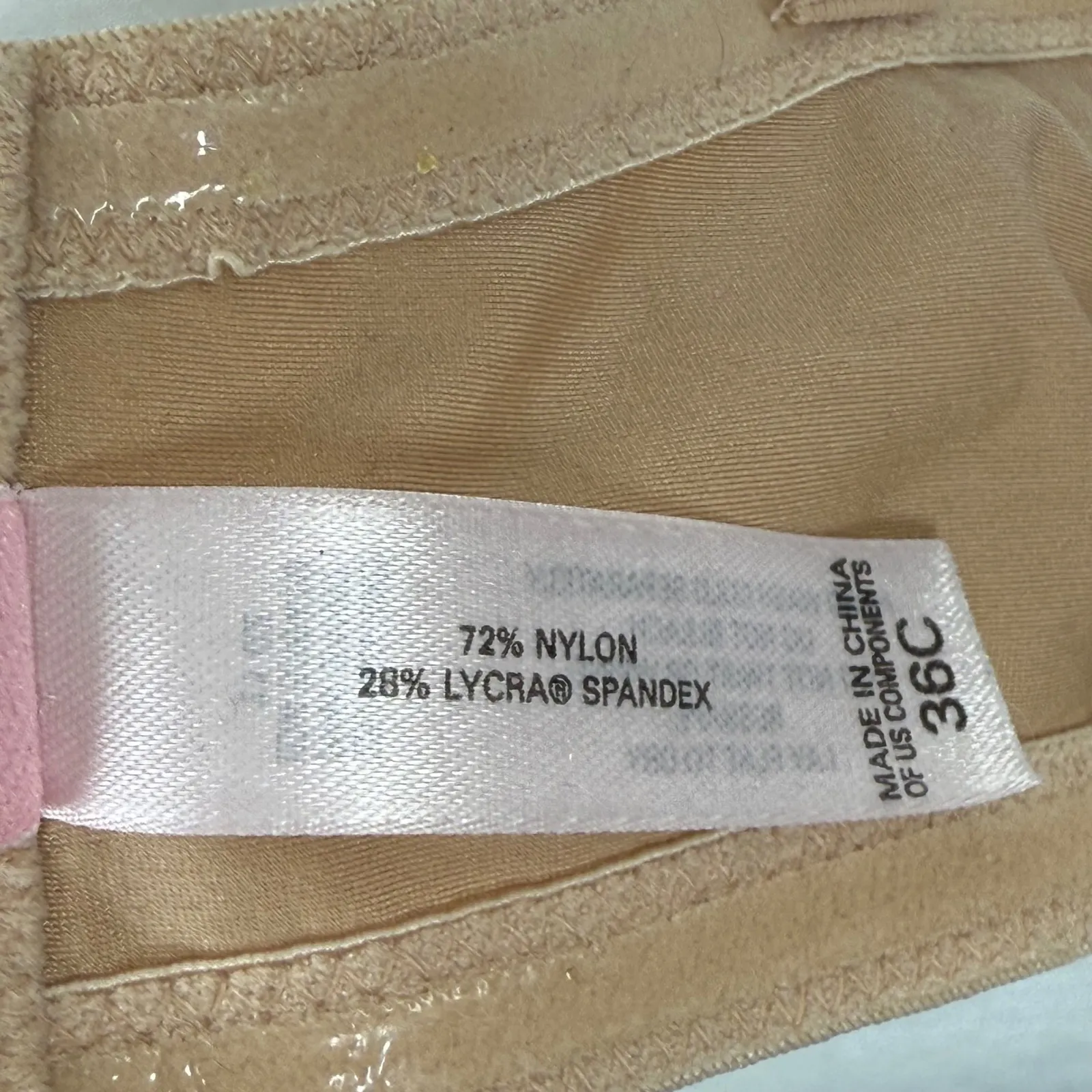 Victoria's‎ Secret 36C Strapless Push Up Bra Beige Underwire No straps - Image 3