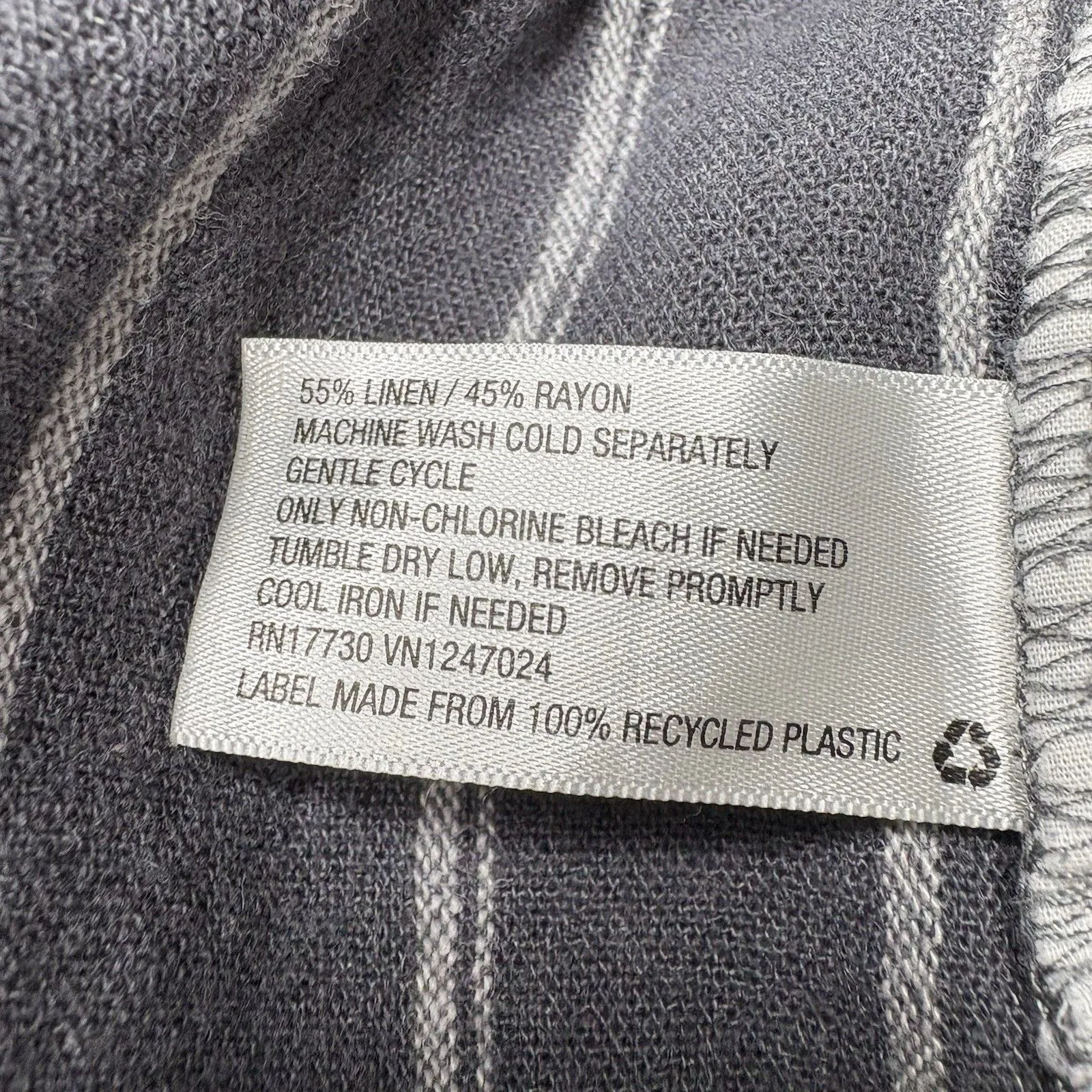 Universal Thread Gray Stripe Pull On Linen High Rise Shorts Size Large Womens - Image 5