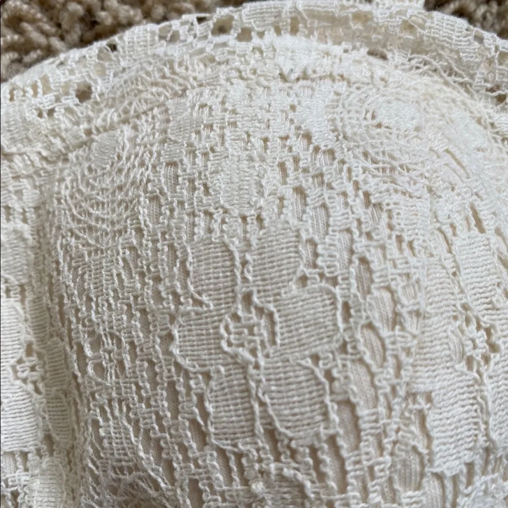 F21 lace cropped bandeau crochet bustier bra Sz S - Image 12