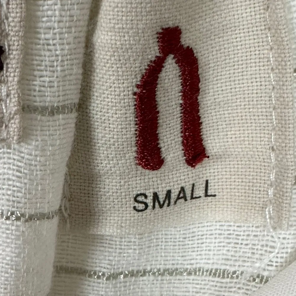 Lemlem Resort Gauze Cotton Top Small Striped Blouse Hand Weaved in Ethiopia - Image 6