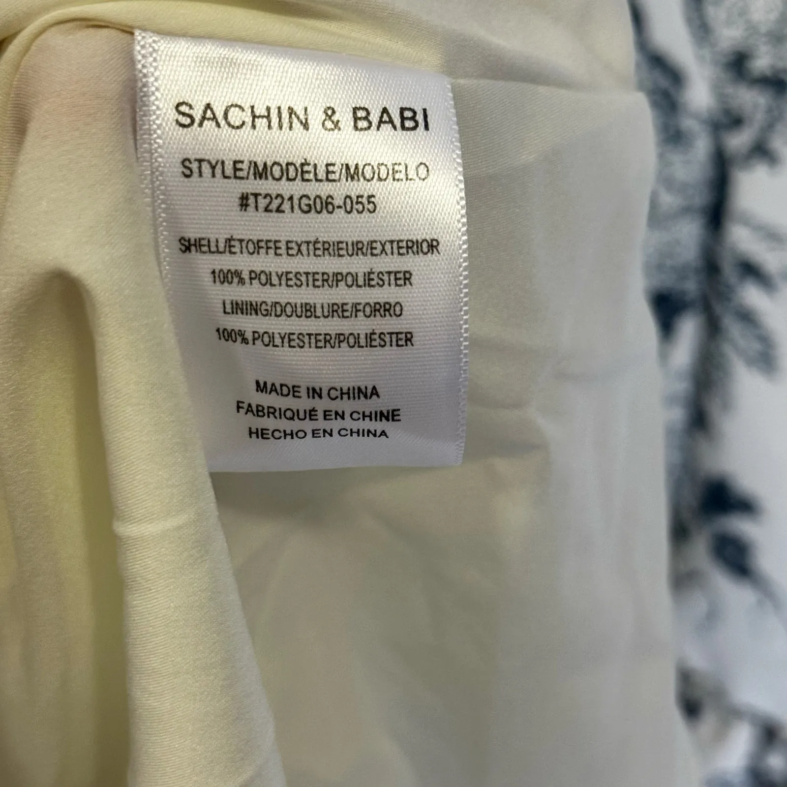 Sachin & Babi Rori Gown Grey Toile Print Ivory Maxi Dress Sleeveless Size 2 NWT - Image 8