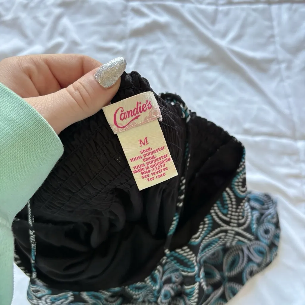 Vintage 90s Candies Womens Medium Baby Doll Cami Y2K Grunge Indie Coquette Black - Image 7