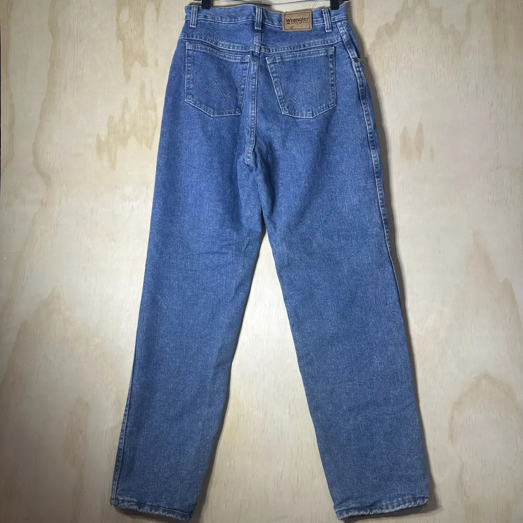 Wrangler Rugged Wear Jeans Flannel Lined Women’s Size 9 Inseam 32” - Image 9
