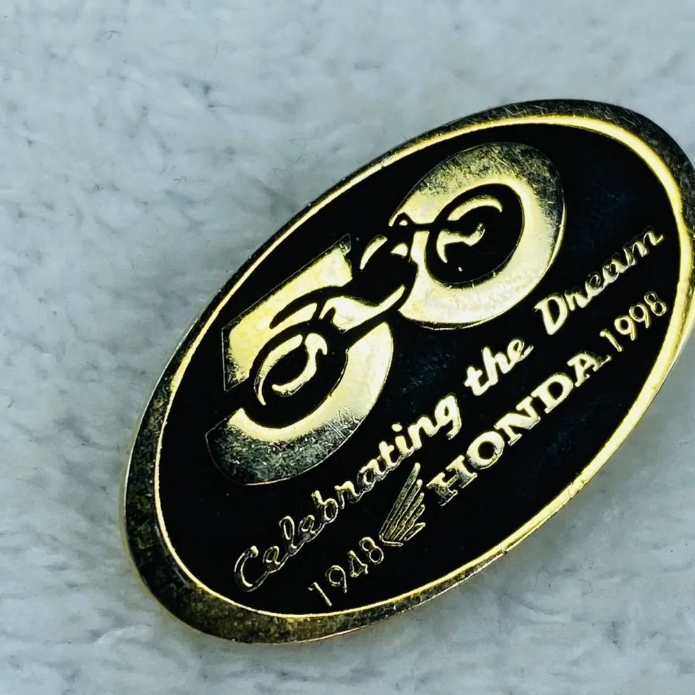 American Honda Motor Co 50th Anniversary Tie Tack Lapel Pin Motorcycle Collector - Image 4