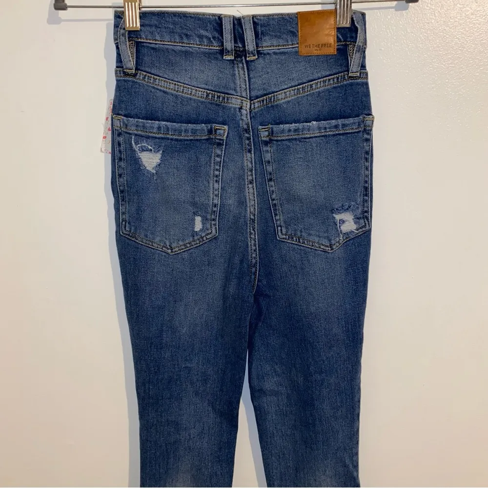 Free People We the Free Phoenix Ripped Skinny Jeans size 24 Blue 🆕 - Image 13