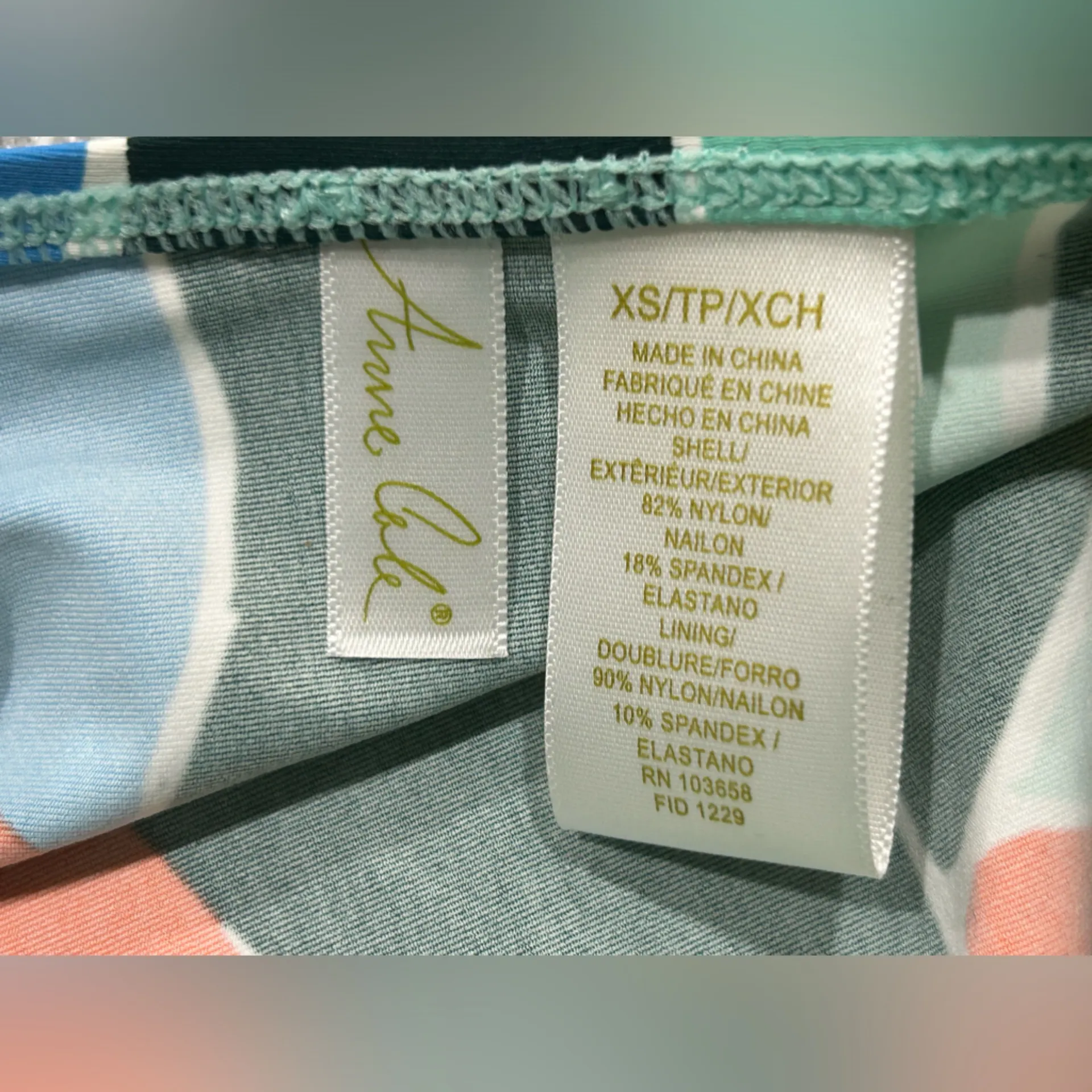 👙 Anne Cole Multi-color Tankini Size XS - Image 6