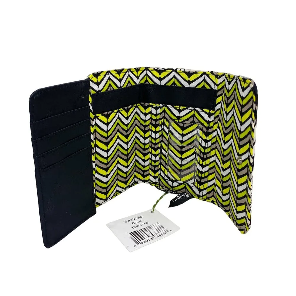 Vera Bradley Euro Wallet in Citron 5.5" x 4" New - Image 8