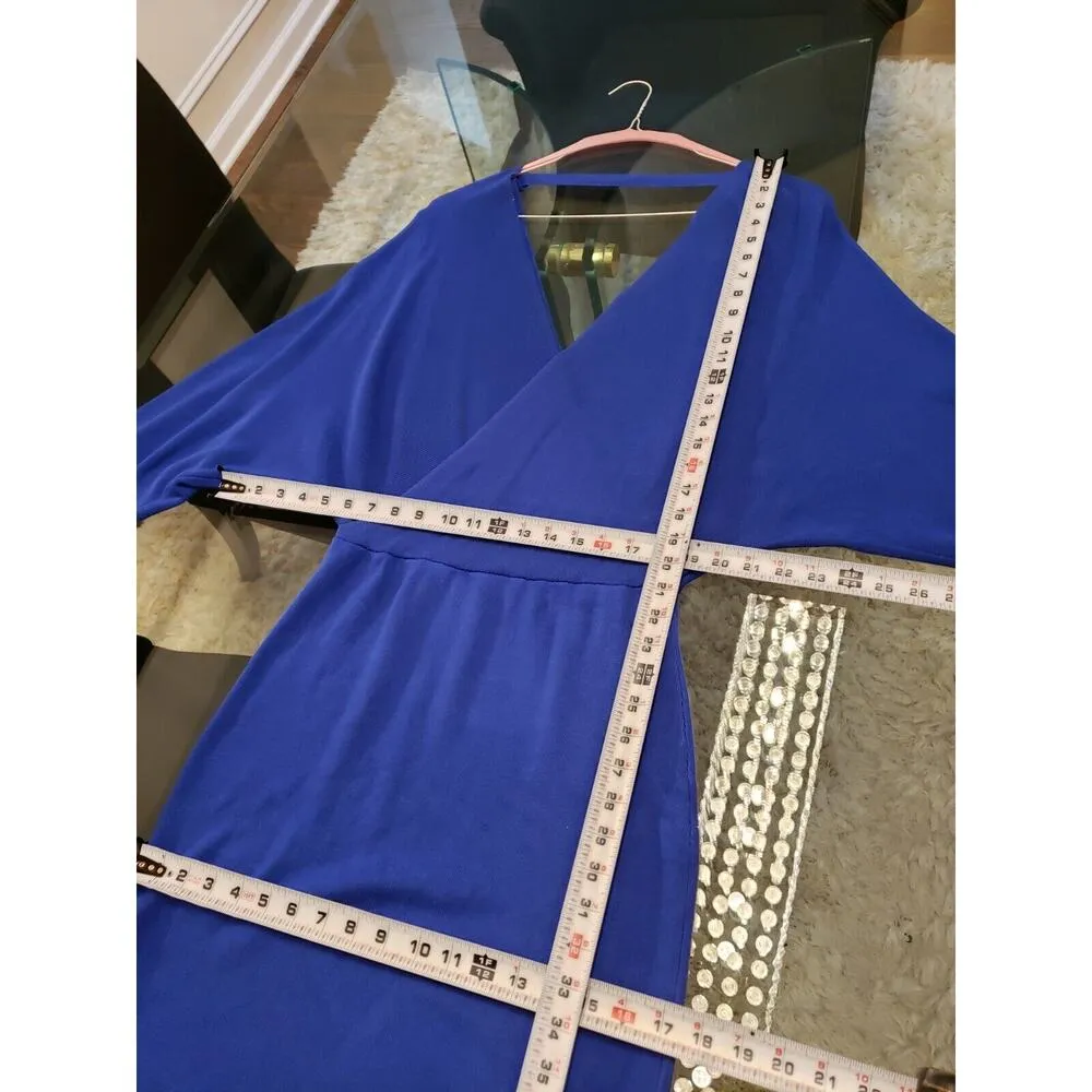 Womens Blue Solid Viscose V - Image 13