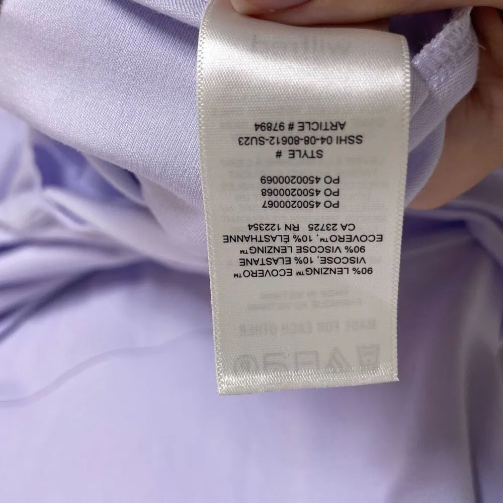 Wilfred Aritzia Saturn Mini Dress Women's XS Lavender Purple Wrap Asymmetrical - Image 5