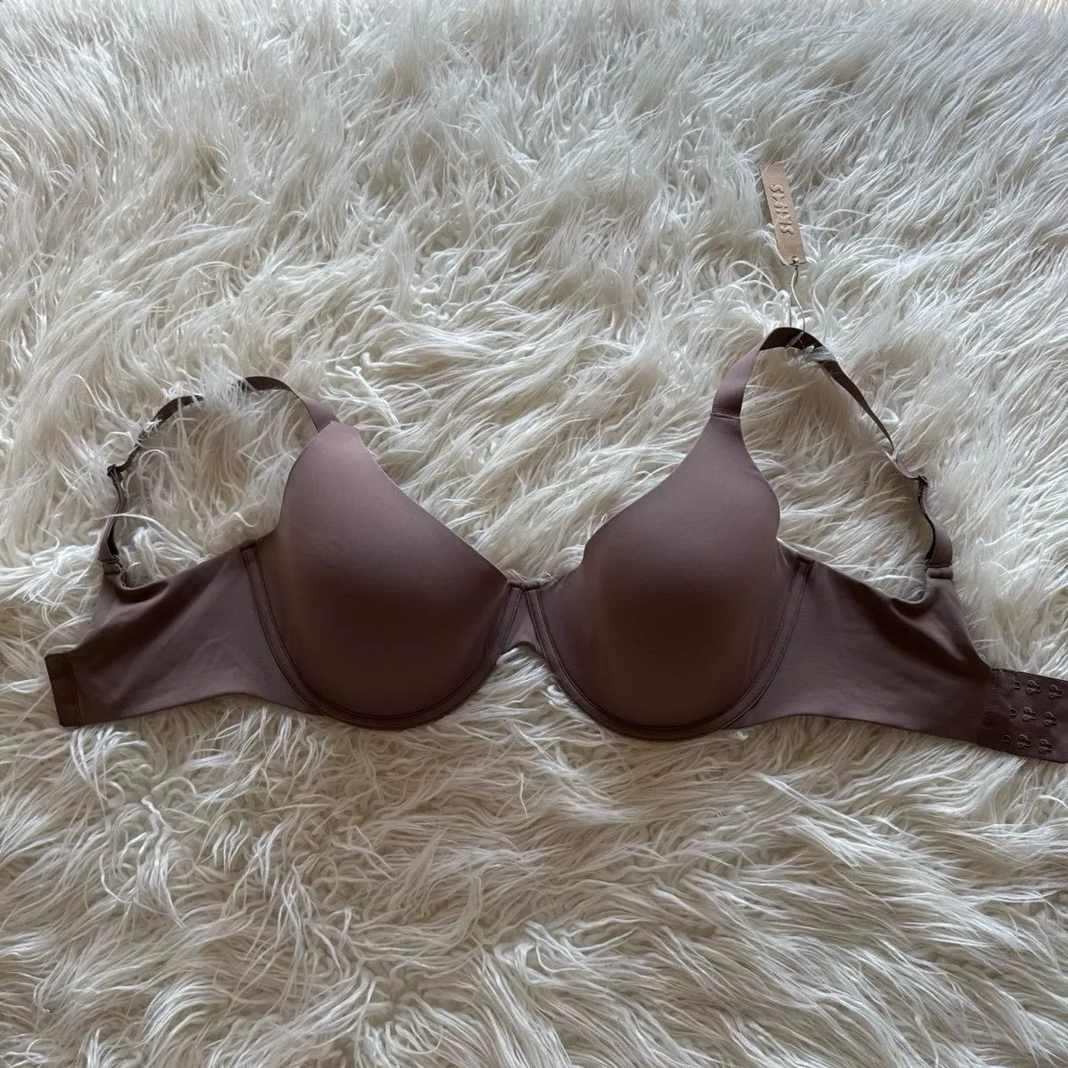 Skims Fits Everybody Plunge Bra Umber Size 36H - Image 3