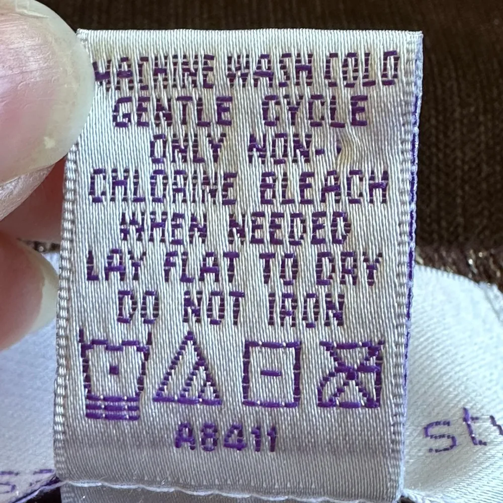 Susan Graver Brown & Gold Metallic Sleeveless Tank Top Round Neck. Sz M - Image 6