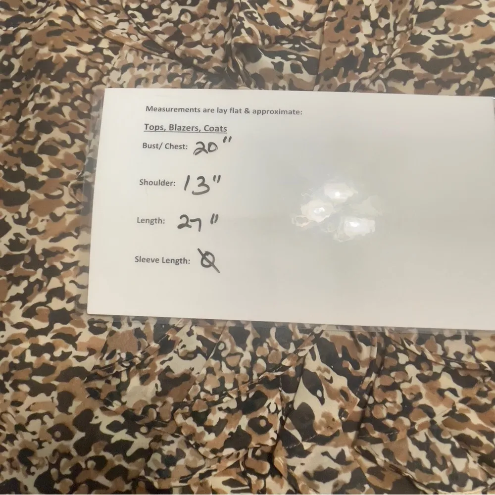 RALPH LAUREN Leopard Black Brown Animal Print Ruffle Sleeveless Shirt Top 12 - Image 13