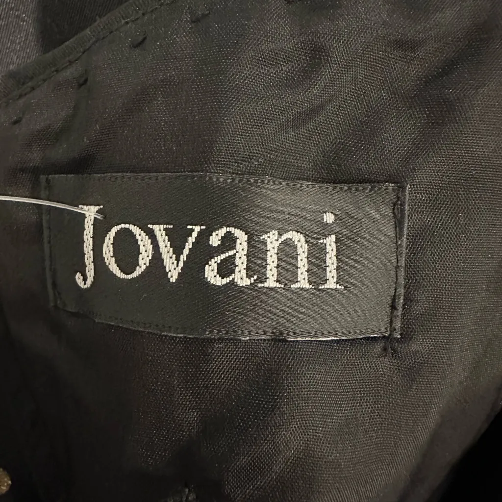 Jovani Black/Gold polka dots sweetheart strapless fitted bodice mermaid dress - Image 7