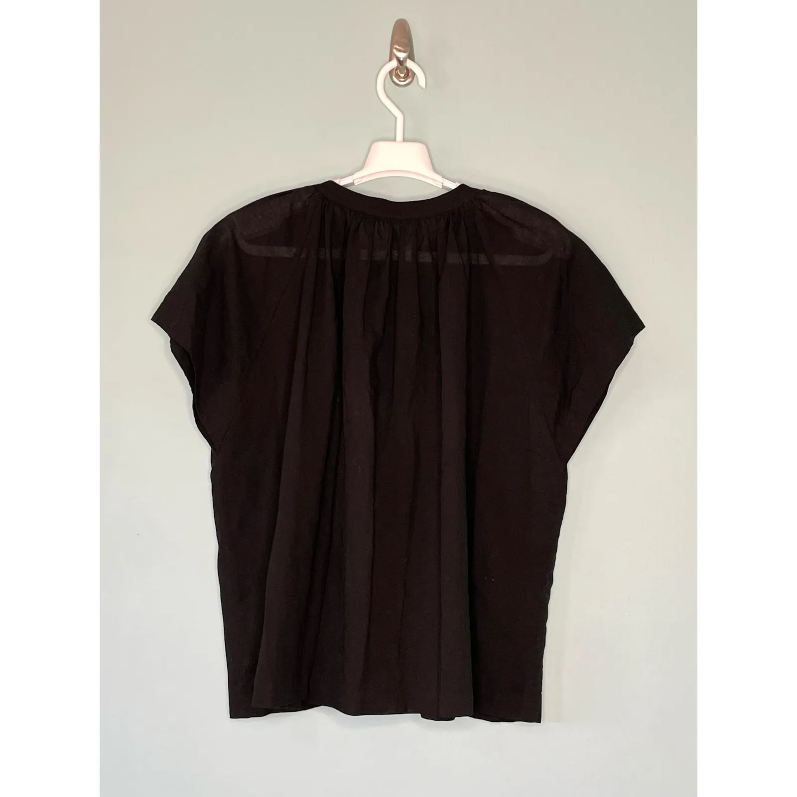 Jenni Kayne Black Willow Blouse Button Front Relaxed Fit Size Medium - Image 6