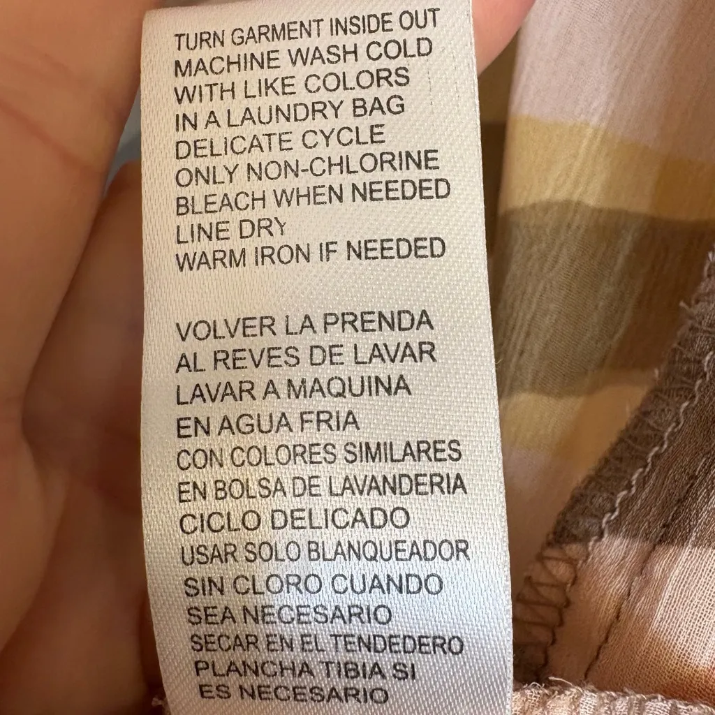 Democracy Boho Sheer Abstract Stripe Kimono Open Front Lightweight Cardigan 2X - Image 6