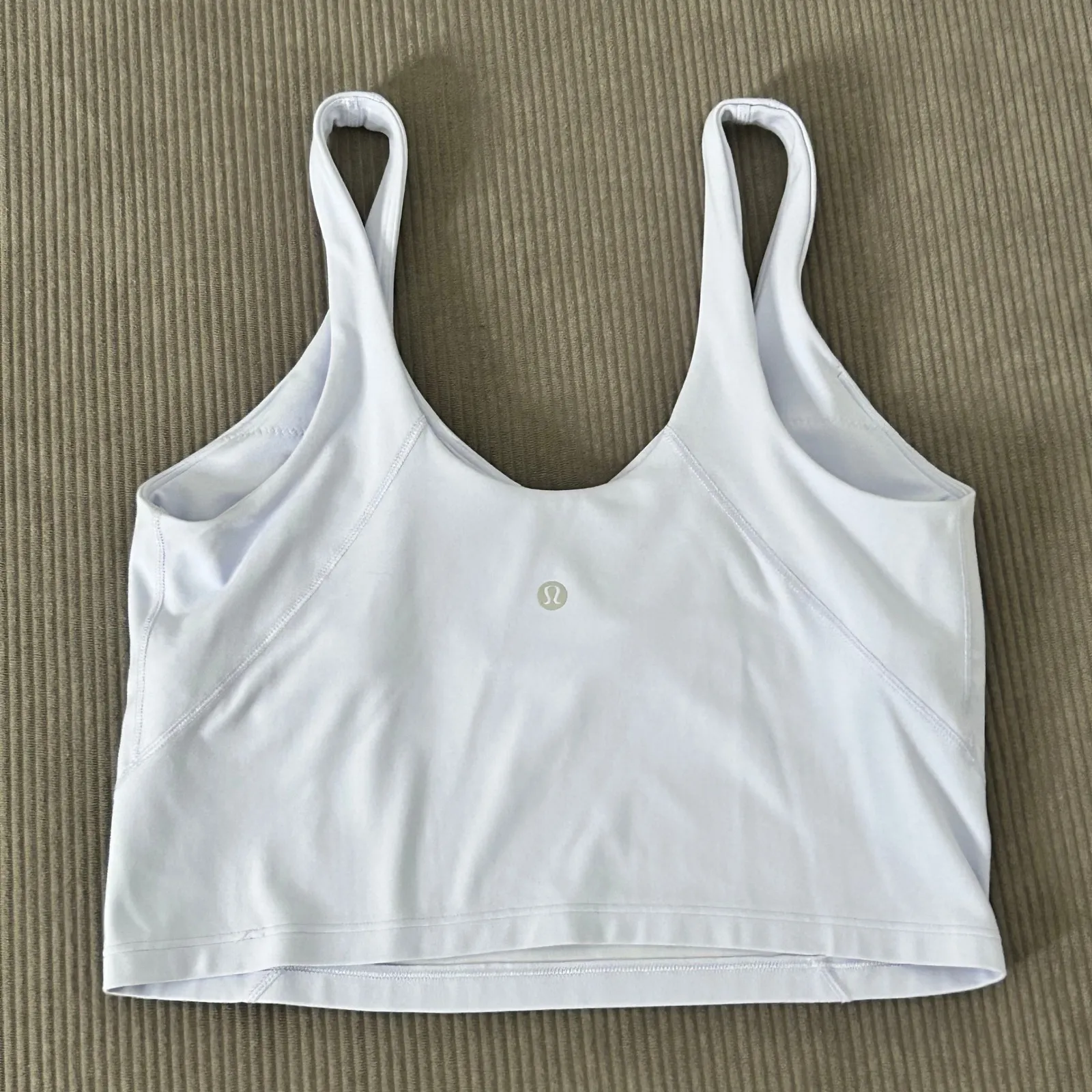 Lululemon Align Tank Top Lilac Smoke Size 10 V Neck Cropped Nulu Fabric W1DUDS - Image 7