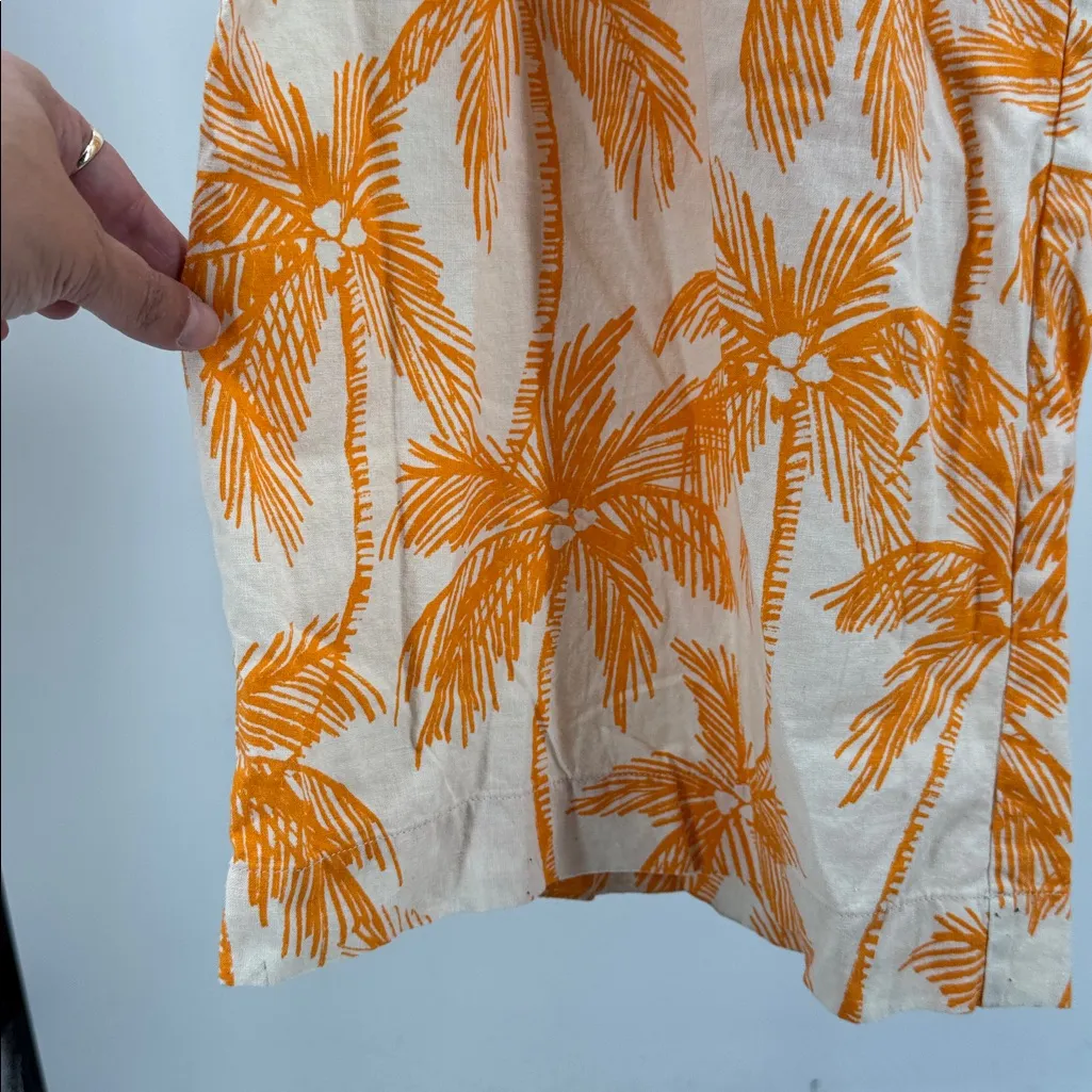 Future Collective with Alani Noelle Women's Wide Leg Relaxed Palm Tree linen 1X Orange - Image 9