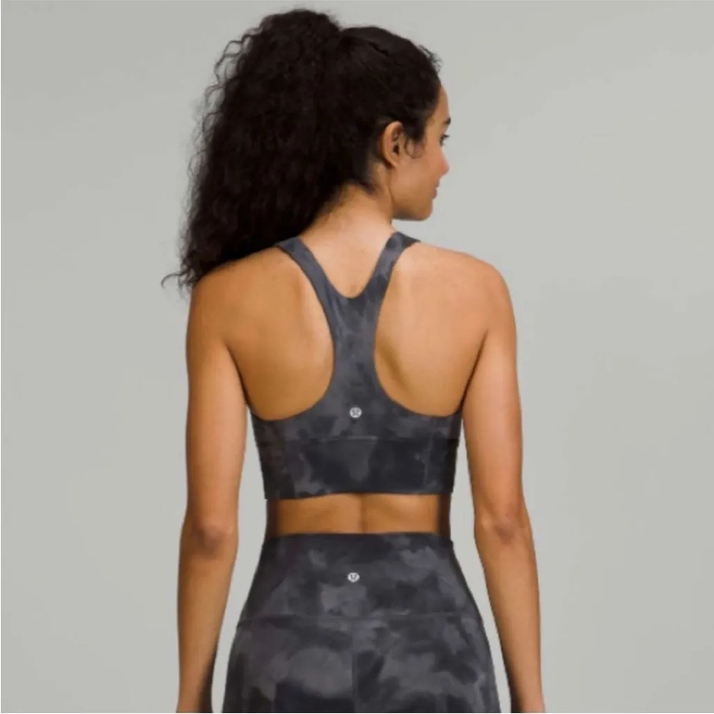 Lululemon Wunder Train Long Line Bra Size 4 Diamond Dye Grey - Image 2